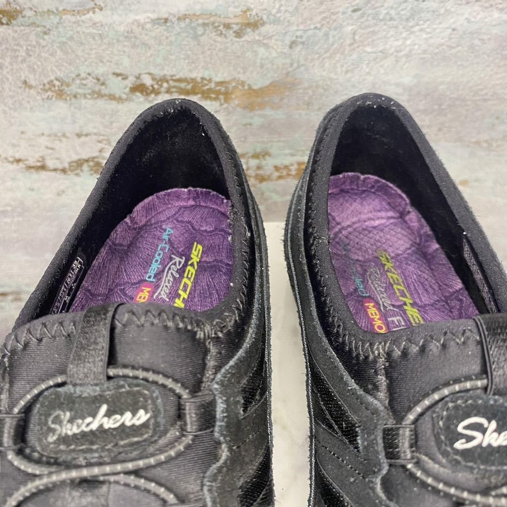 Skechers Shoes Womens Size 9.5 Black Relaxed Fit Memory Foam Sneakers SN 23020 - Picture 9 of 11